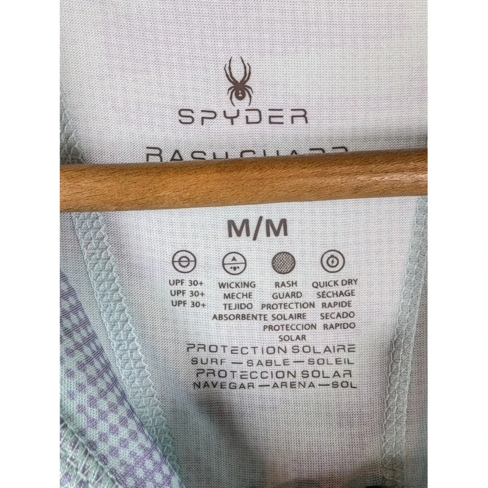Spyder Men Rash Guard Shirt Size Medium Swim UPF 30+ Outdoors Camo Quick Dry NEW